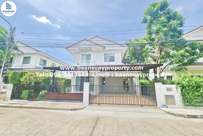 ให้เช่า บ้านเดี่ยว 2 ชั้น พร้อมอยู่ ถนน 345 ใกล้โรงเรียนสาสน์วิเทศน์ราชพฤกษ์ 